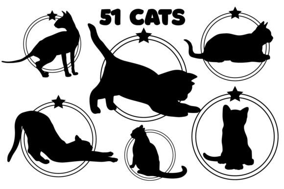50 Cat SVG Vector Review for Embroidery Projects