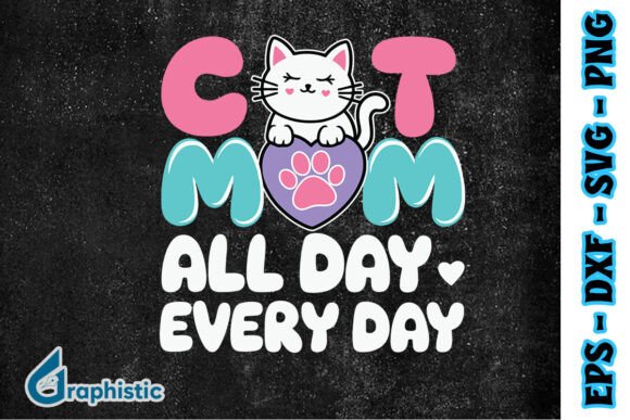 Cat Mom Puff Cat Lady Black Cat SVG Review