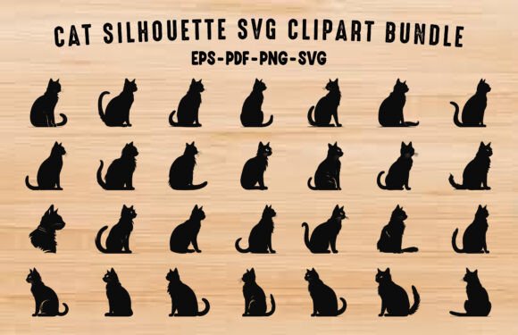 Cat SVG Silhouette Vector Clipart Bundle Review
