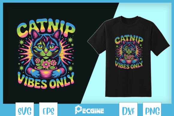 Catnip Vibes Only Psychedelic Cat SVG Review
