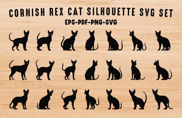 Cornish Rex Cat SVG Silhouette Bundle Review