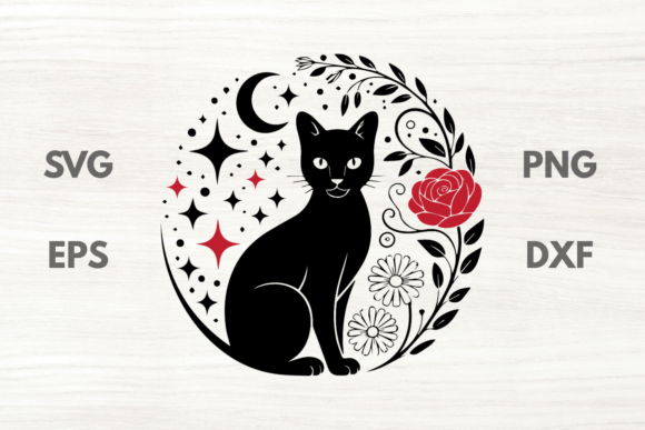 Cute Celestial Cat SVG Review for Embroidery Projects