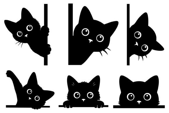 Cute Peeking Cat SVG Set Review