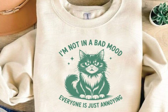 Funny Sarcastic Bad Mood Cat SVG Review
