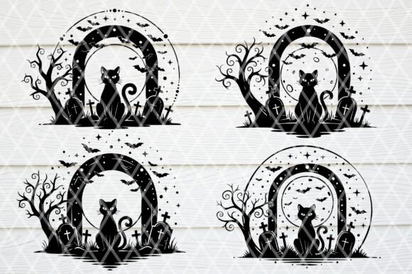 Halloween Cat SVG for Spooky Embroidery