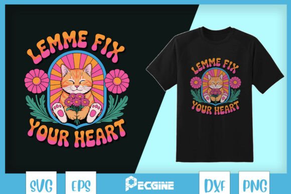 Lemme Fix Your Heart Hippie Cat SVG Review