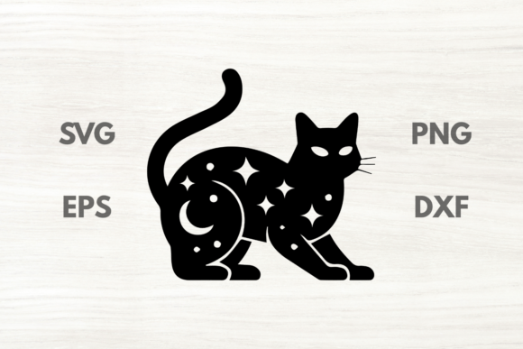 Moon and Stars Black Cat SVG Review