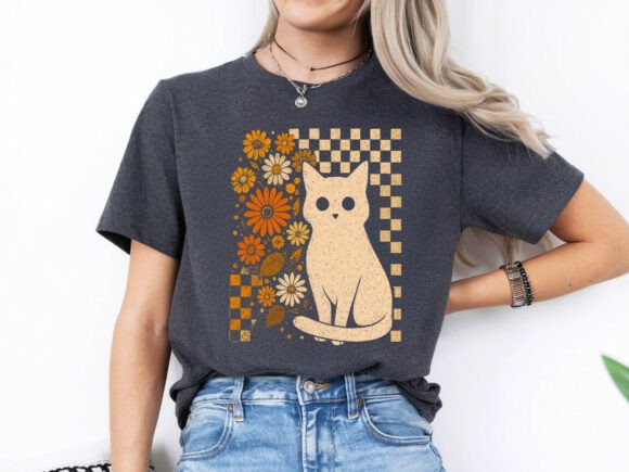 Retro Checkered Halloween Cat SVG PNG Review