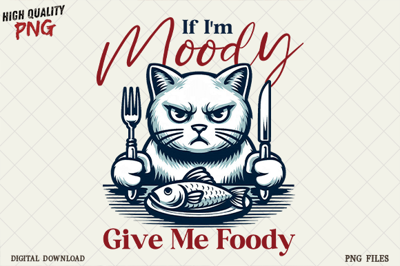Reviewing If I m Moody Give Me Foody Funny Cat SVG for Embroidery
