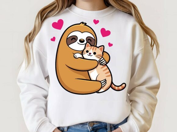 Reviewing Kawaii Cute Sloth Hugging Cat SVG for Embroidery