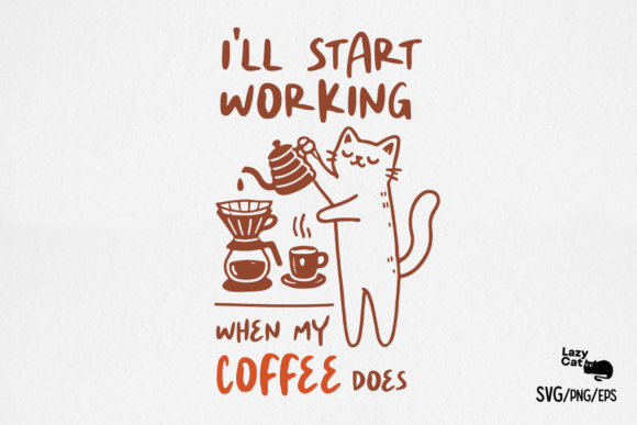 Sarcastic Coffee Doodle Cat SVG PNG Review