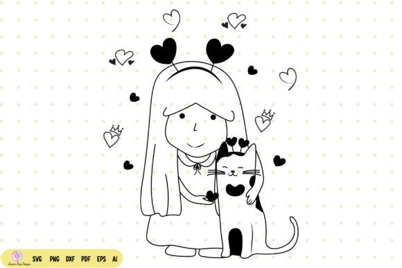 Valentines Svg ,Love Cat Svg Valentines