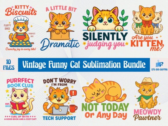Vintage Funny Cat SVG Bundle Review